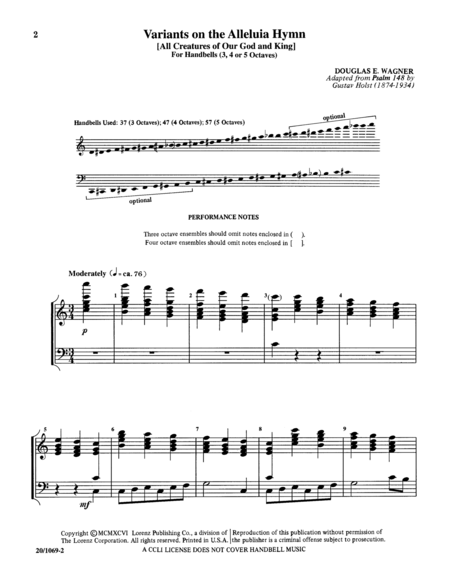 Variants on the Alleluia Hymn
