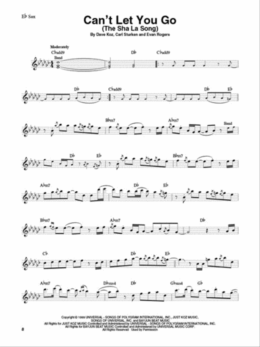 Dave Koz Saxophone Solo scores gallery preview page 5
