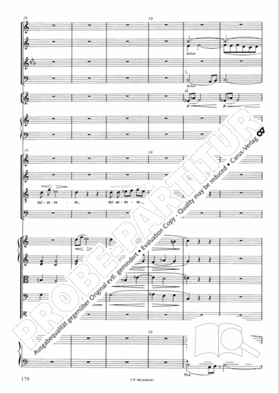 Mass in A Major (2 versions) STB scores gallery preview page 189