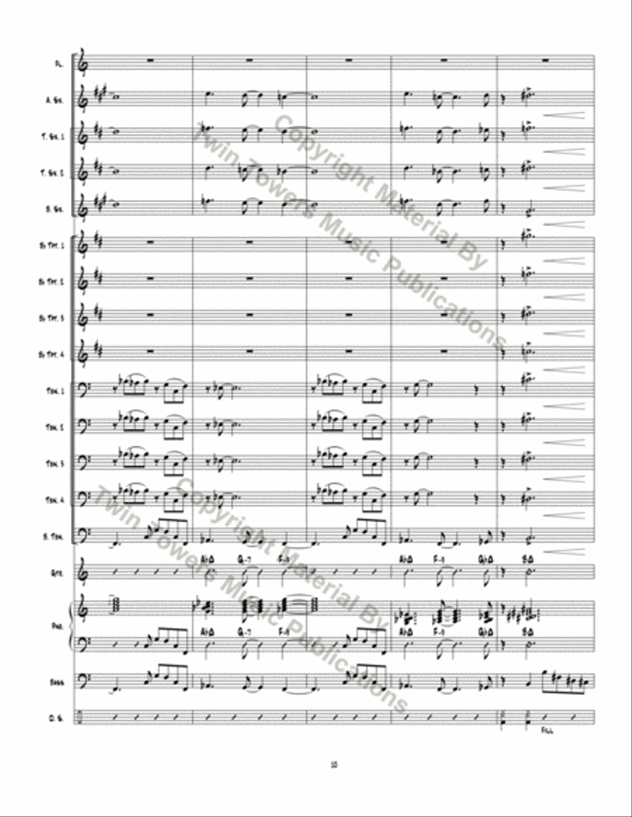 Lindos Olhos: Beautiful Eyes Jazz Ensemble scores gallery preview page 11