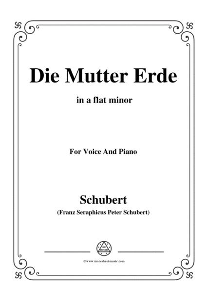 Schubert-Die Mutter Erde,in a flat minor,for Voice and Piano image number null