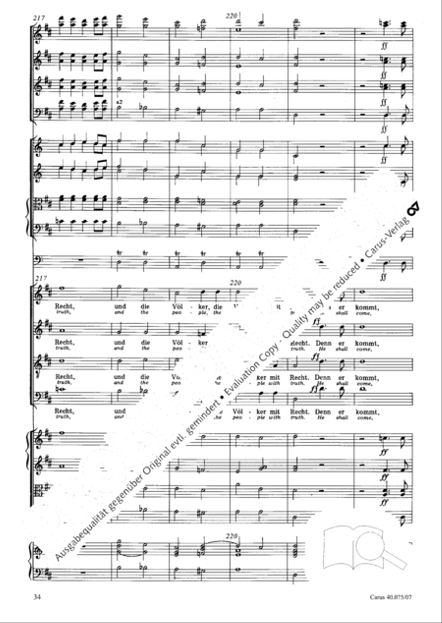 Psalm 98 (Der 98. Psalm) 4-Part scores gallery preview page 45