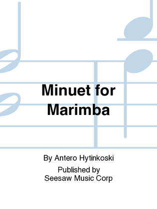 Book cover for Minuet for Marimba