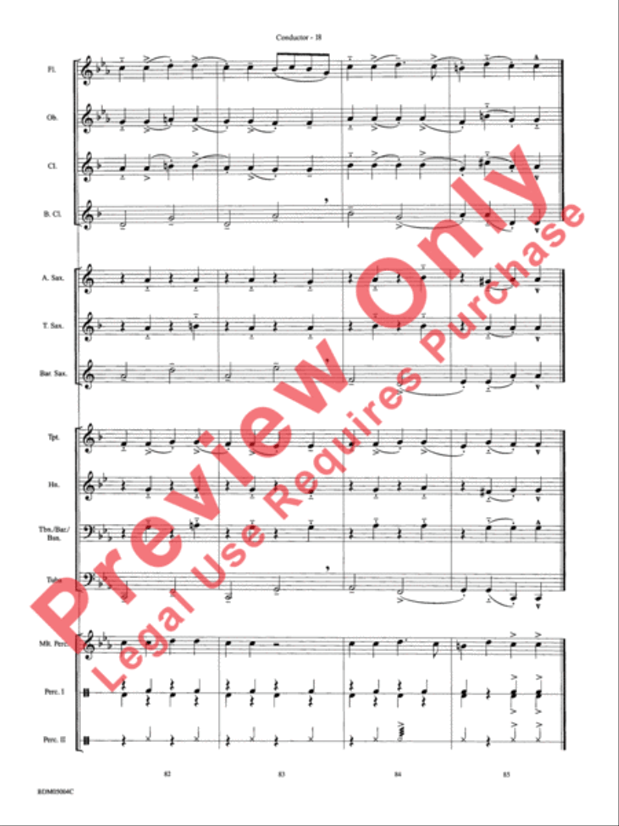 Russian Folk Dance Concert Band scores gallery preview page 20