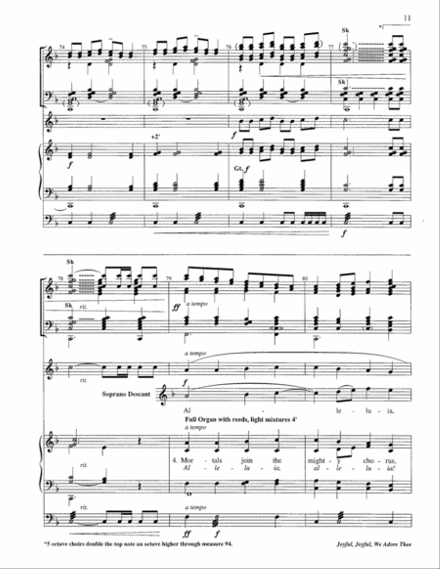 Joyful, Joyful, We Adore Thee 5-Octaves scores gallery preview page 25