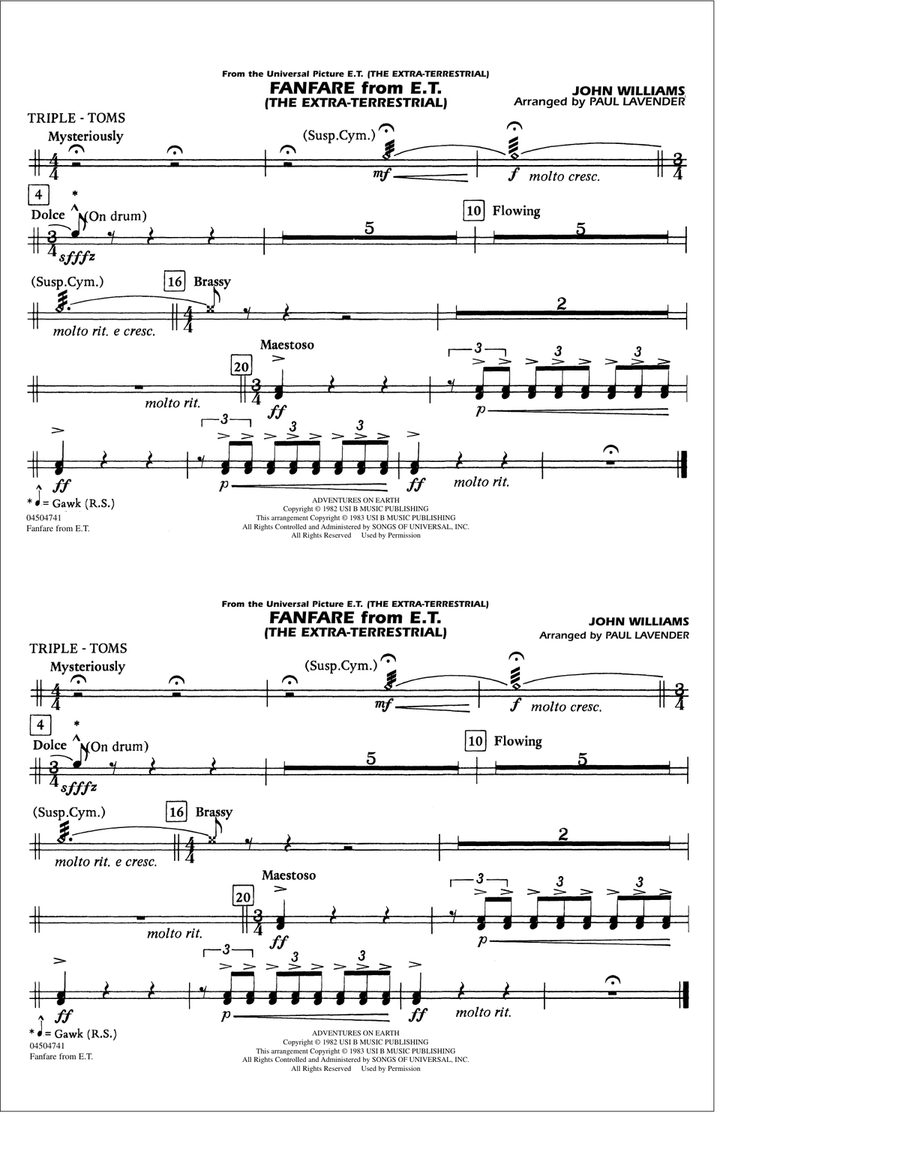 Fanfare from E.T. (The Extra-Terrestrial) - Triple Toms