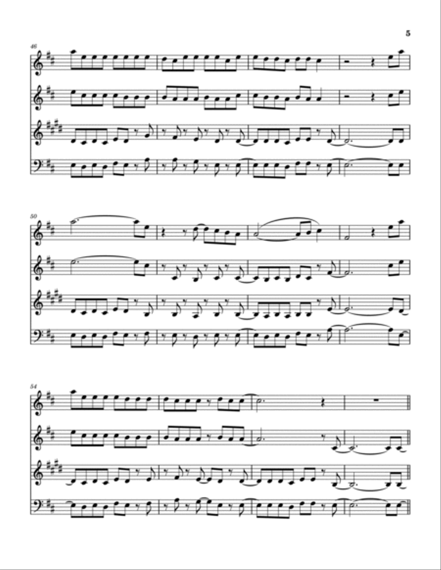 Getting Ready For Christmas Day Woodwind Quartet scores gallery preview page 6