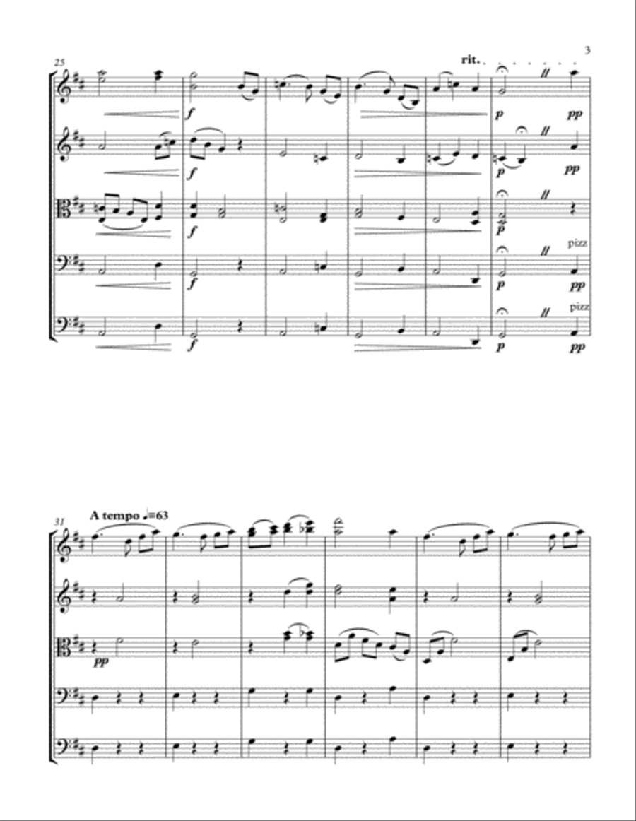 Wedding Song Without Words (string orchestra) String Orchestra scores gallery preview page 3
