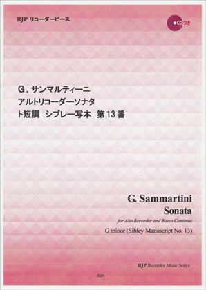 Book cover for Sonata G minor Sibley Manuscript No. 13