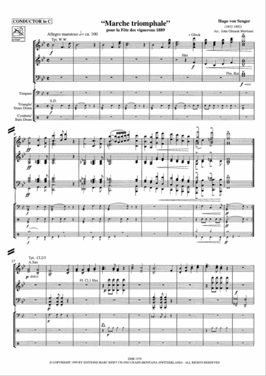 Marche Triomphale Concert Band scores gallery preview page 3