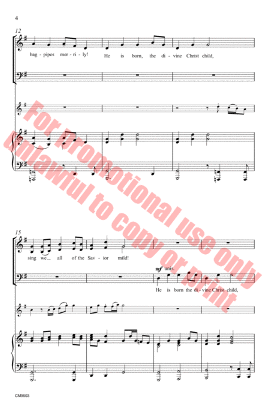 A Celtic French Carol 4-Part scores gallery preview page 5