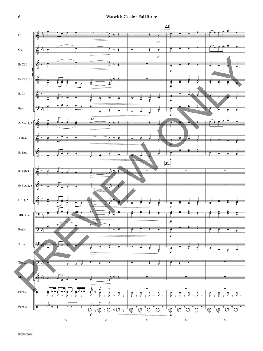 Warwick Castle (Score) Warwick Castle (Score) Concert Band scores gallery preview page 7