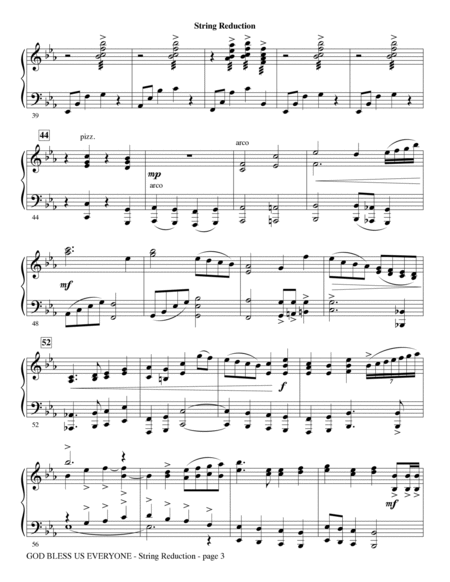 God Bless Us Everyone (from Disney's A Christmas Carol) - Keyboard String Reduction