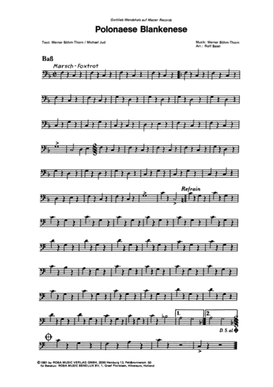 Polonaese Blankenese Tenor Saxophone scores gallery preview page 2