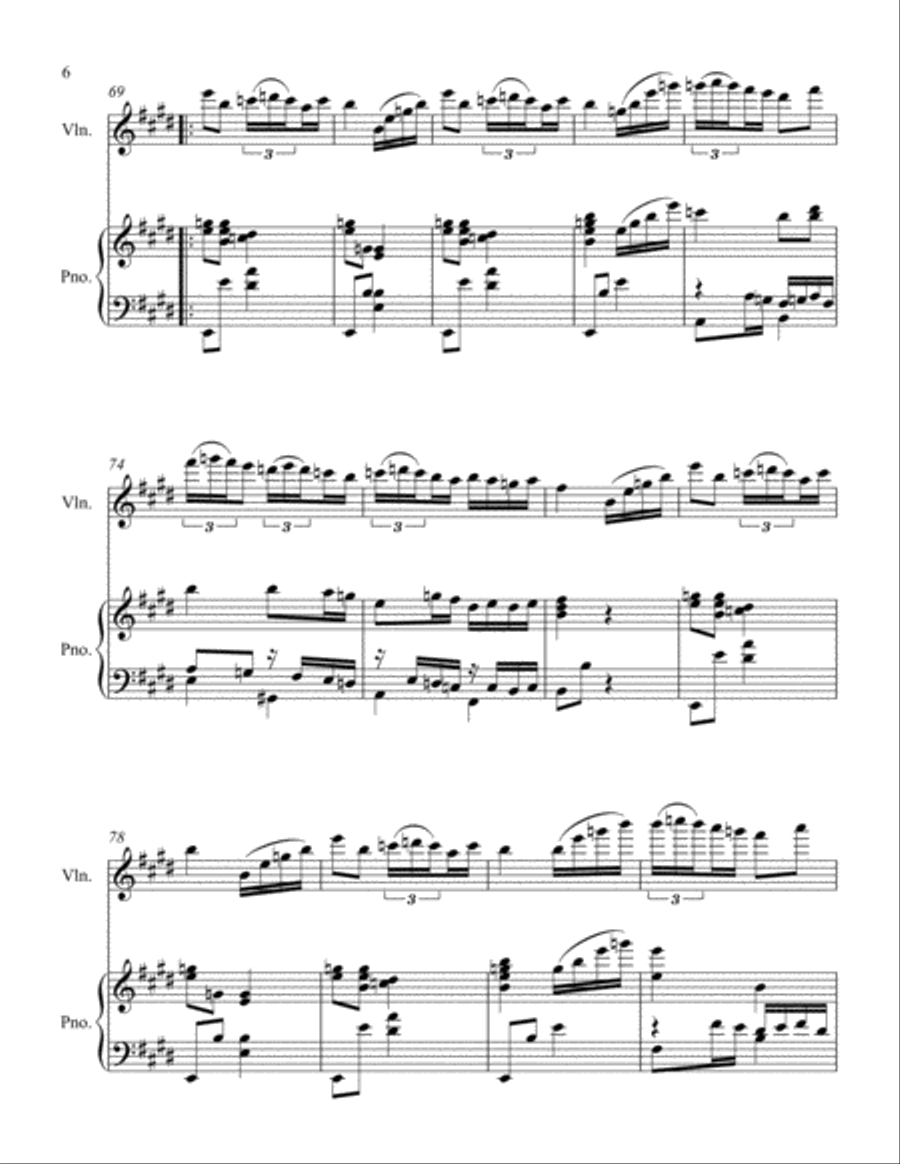 Pavana Violin Solo scores gallery preview page 6