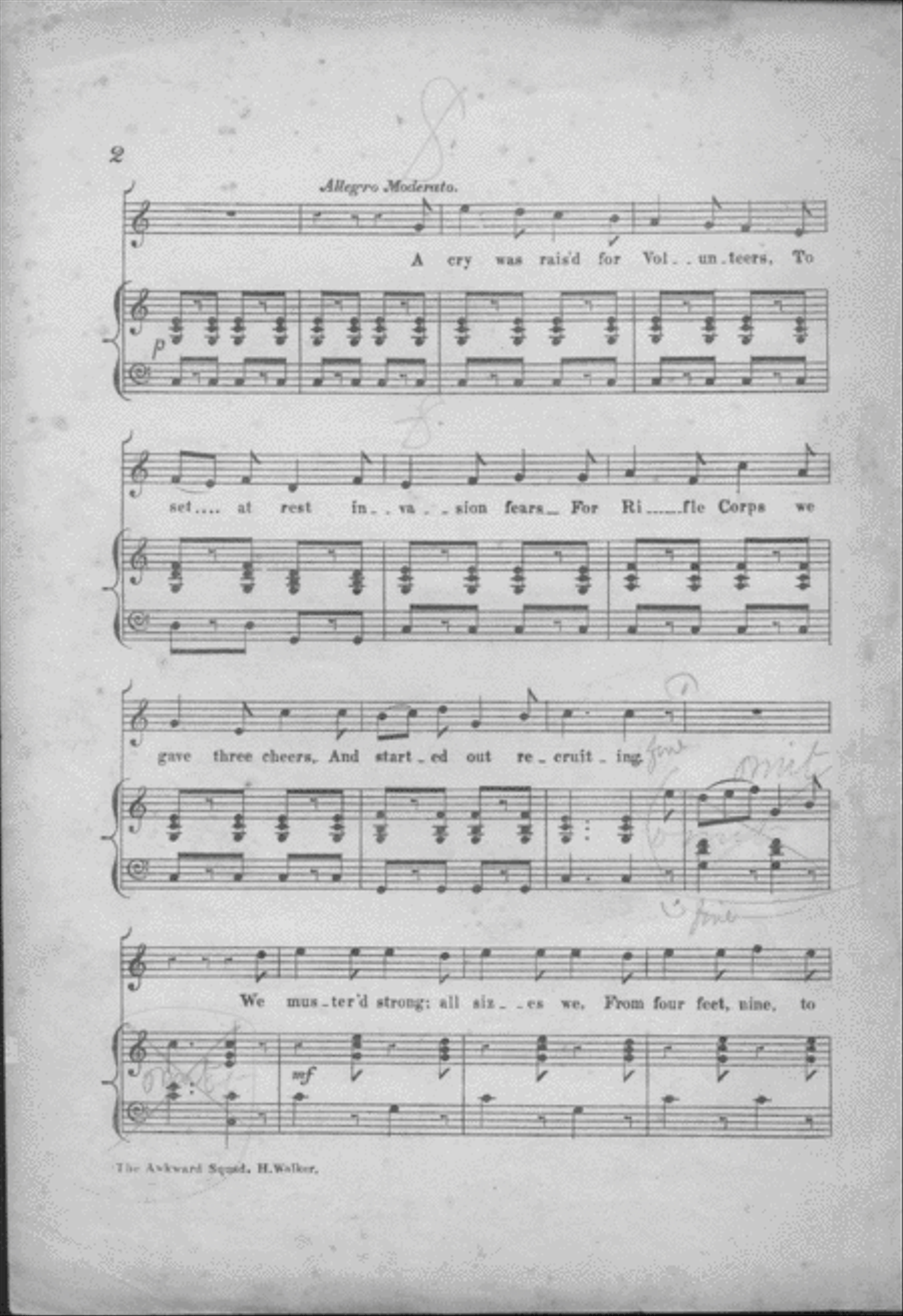 The Awkward Sound, or, The Experience of a Volunteer Rifleman Voice scores gallery preview page 3