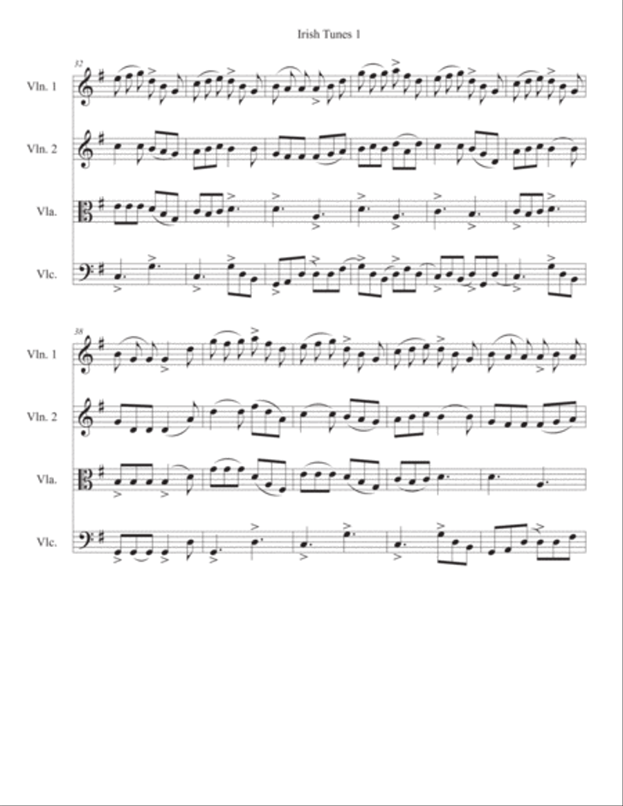 Irish Tunes String Quartet scores gallery preview page 4