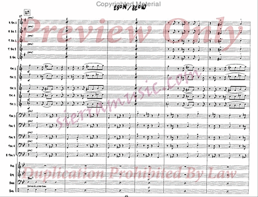 23 degrees N 82 degrees W Jazz Ensemble scores gallery preview page 17