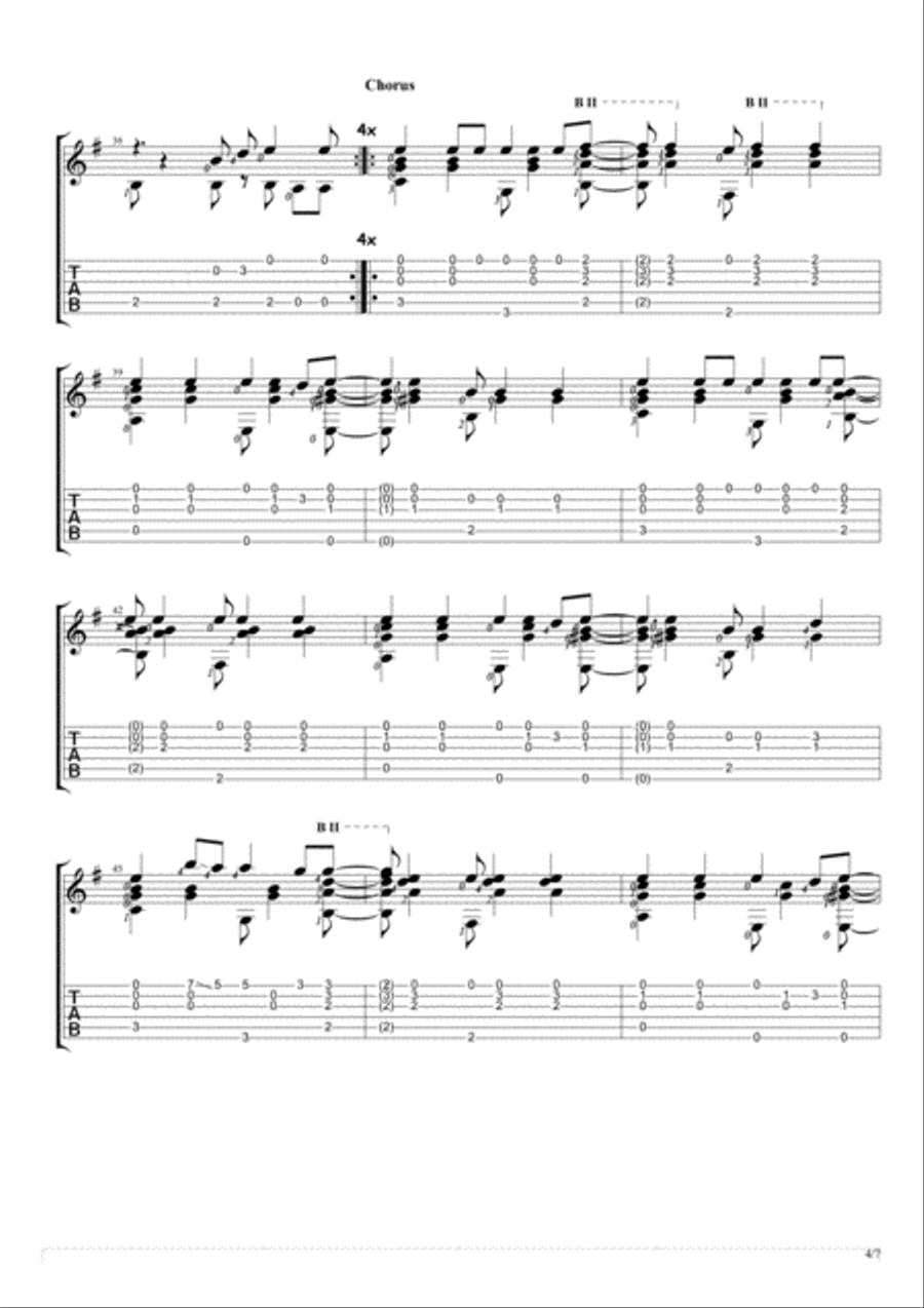 Happy Acoustic Guitar scores gallery preview page 4