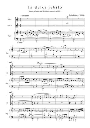 "In dulci jubilo" für zwei Soloinstrumente (var.) und Orgel