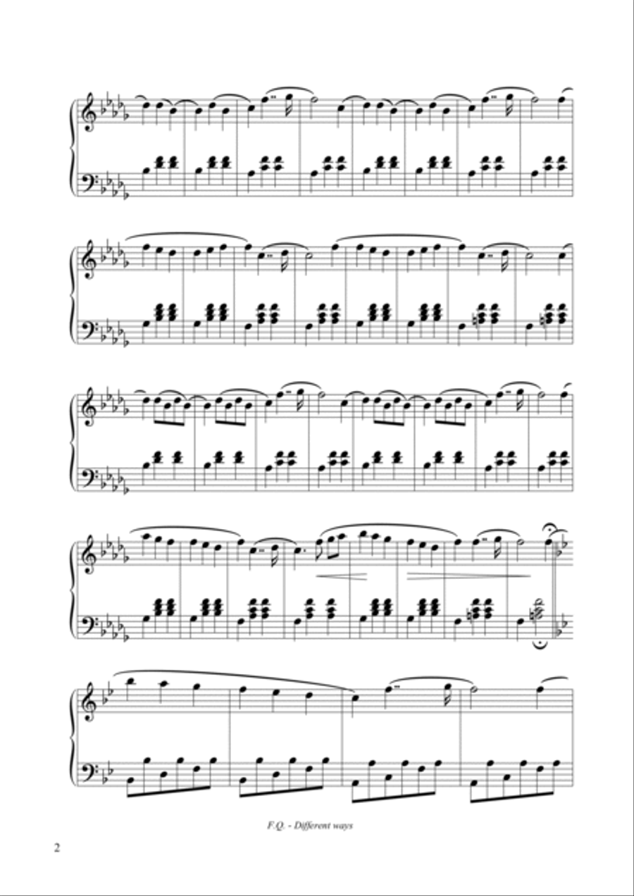 Different ways Piano Solo scores gallery preview page 3
