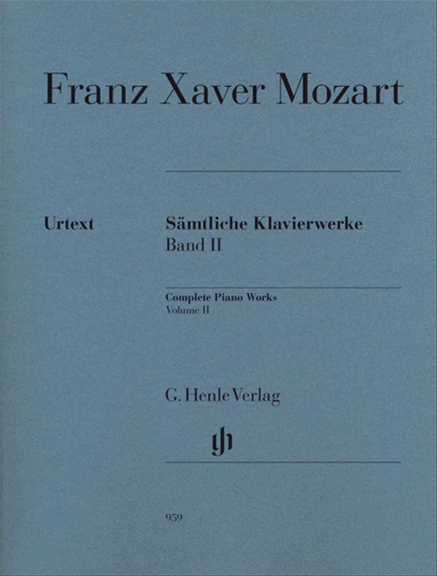 Franz Xaver Mozart – Complete Piano Works, Vol. II Piano Solo scores gallery preview page 1
