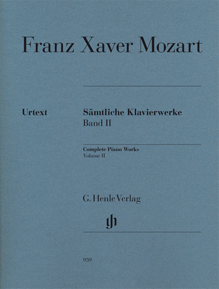 Book cover for Franz Xaver Mozart – Complete Piano Works, Vol. II