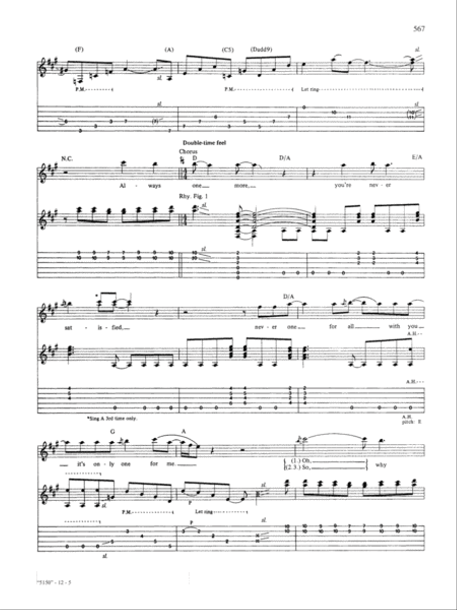 5150 Guitar Tablature scores gallery preview page 5