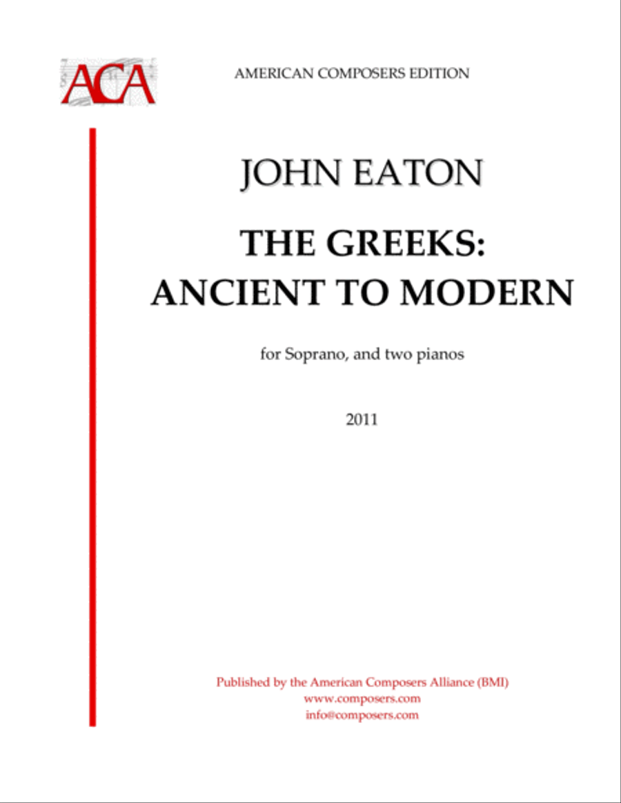 [Eaton] The Greeks: Ancient to Modern Voice scores gallery preview page 1