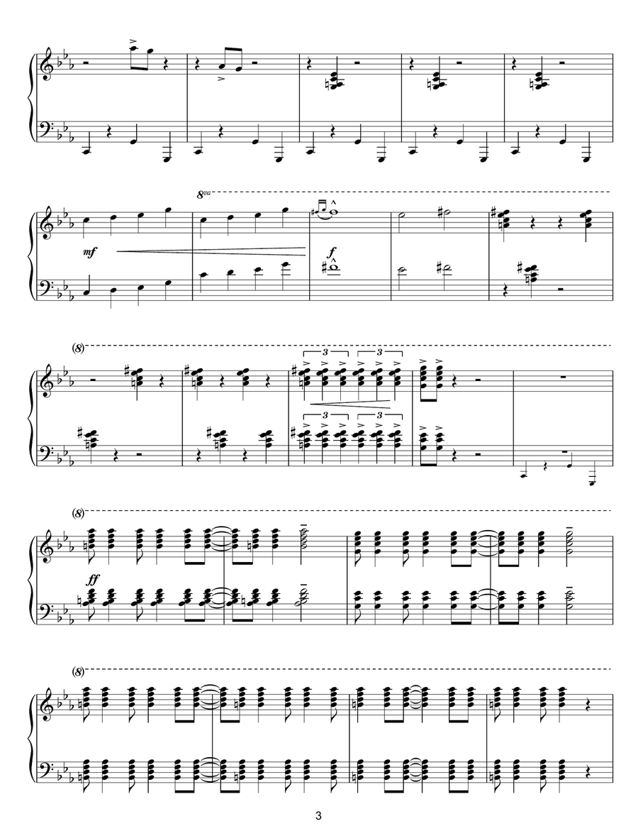 Jungle Fantasy Piano, Vocal, Guitar scores gallery preview page 3