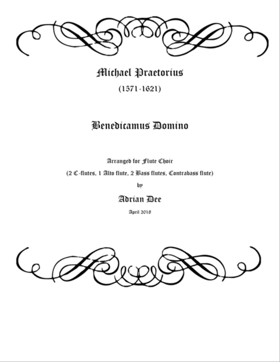 Benedicamus Domino Flute Choir scores gallery preview page 1
