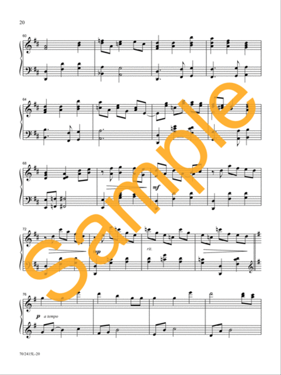 Come, Let Us Adore Him Piano Solo scores gallery preview page 17