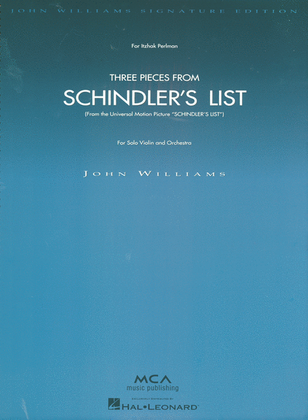 Book cover for Three Pieces from Schindler's List