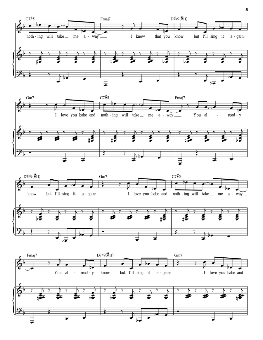 I Know You Know Piano, Vocal scores gallery preview page 5