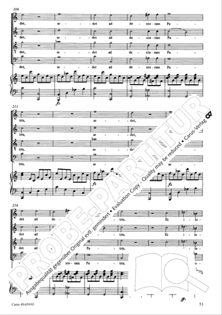 Mass in A flat major (Messe in As) 4-Part scores gallery preview page 54