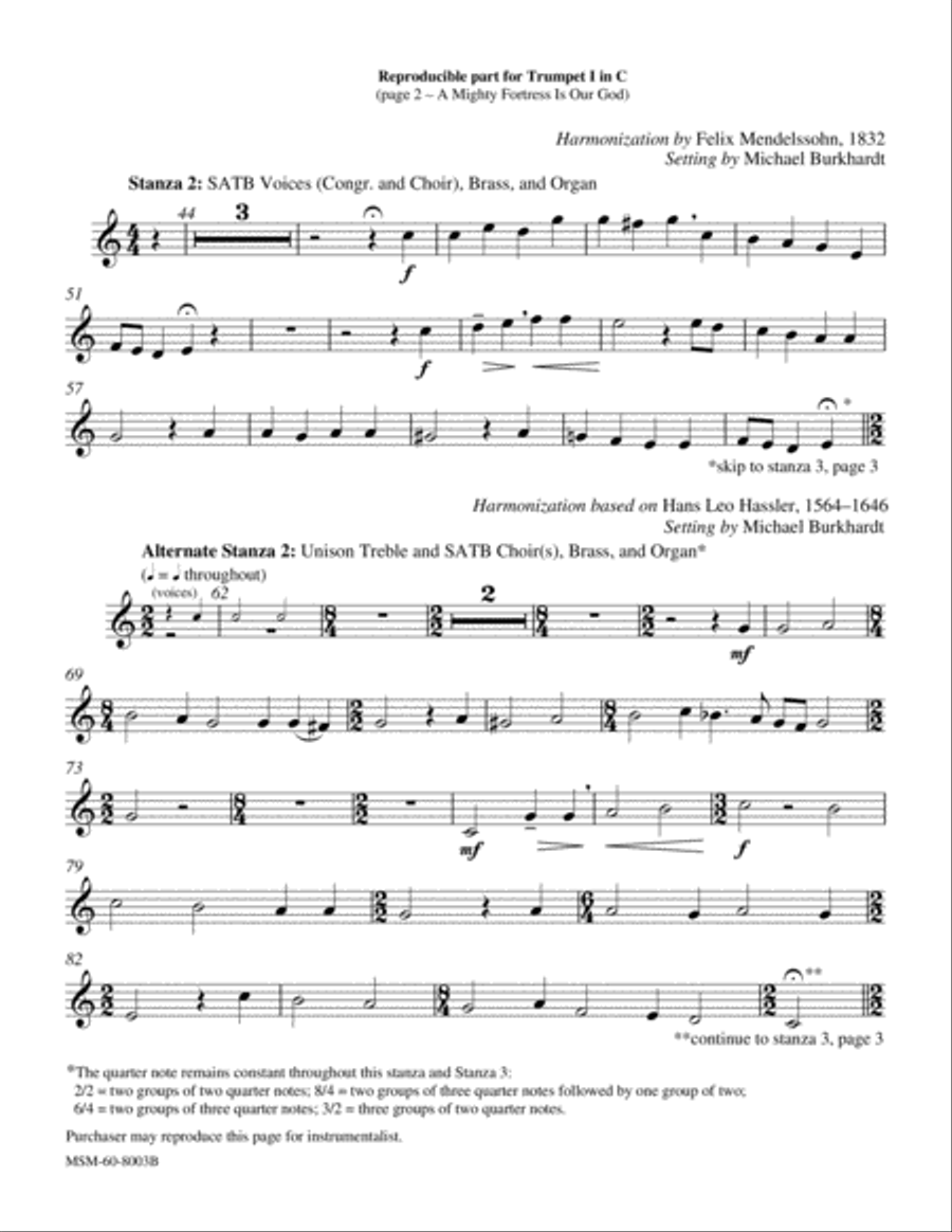 A Mighty Fortress Is Our God Choir scores gallery preview page 5