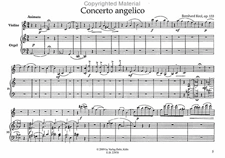 Concerto angelico für Violine und Orgel op. 133 (1993)