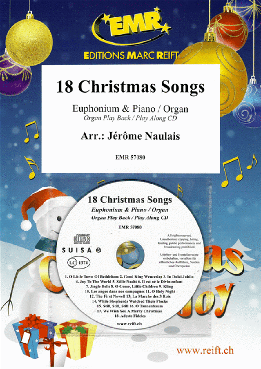 18 Christmas Songs Euphonium scores gallery preview page 1