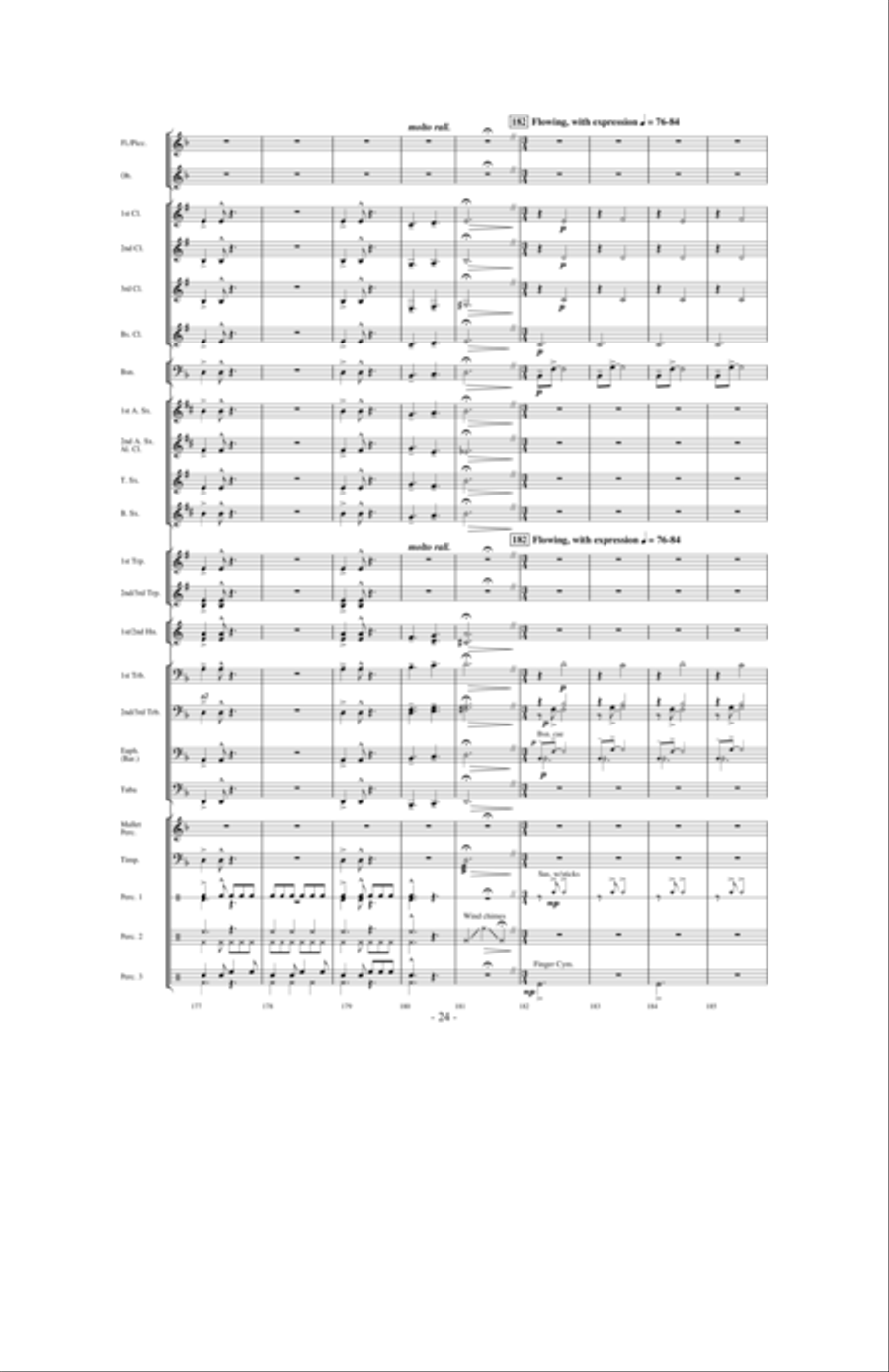 Dragons Fly on the Winds of Time Concert Band scores gallery preview page 23