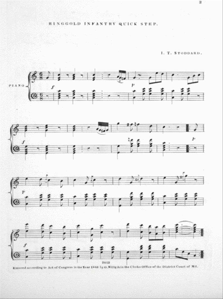 Ringgold Infantry Quick Step Piano Solo scores gallery preview page 2