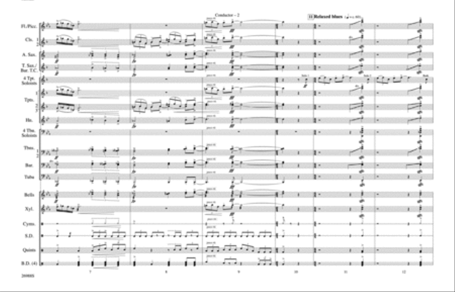 Blues in the Night: Score Marching Band scores gallery preview page 2