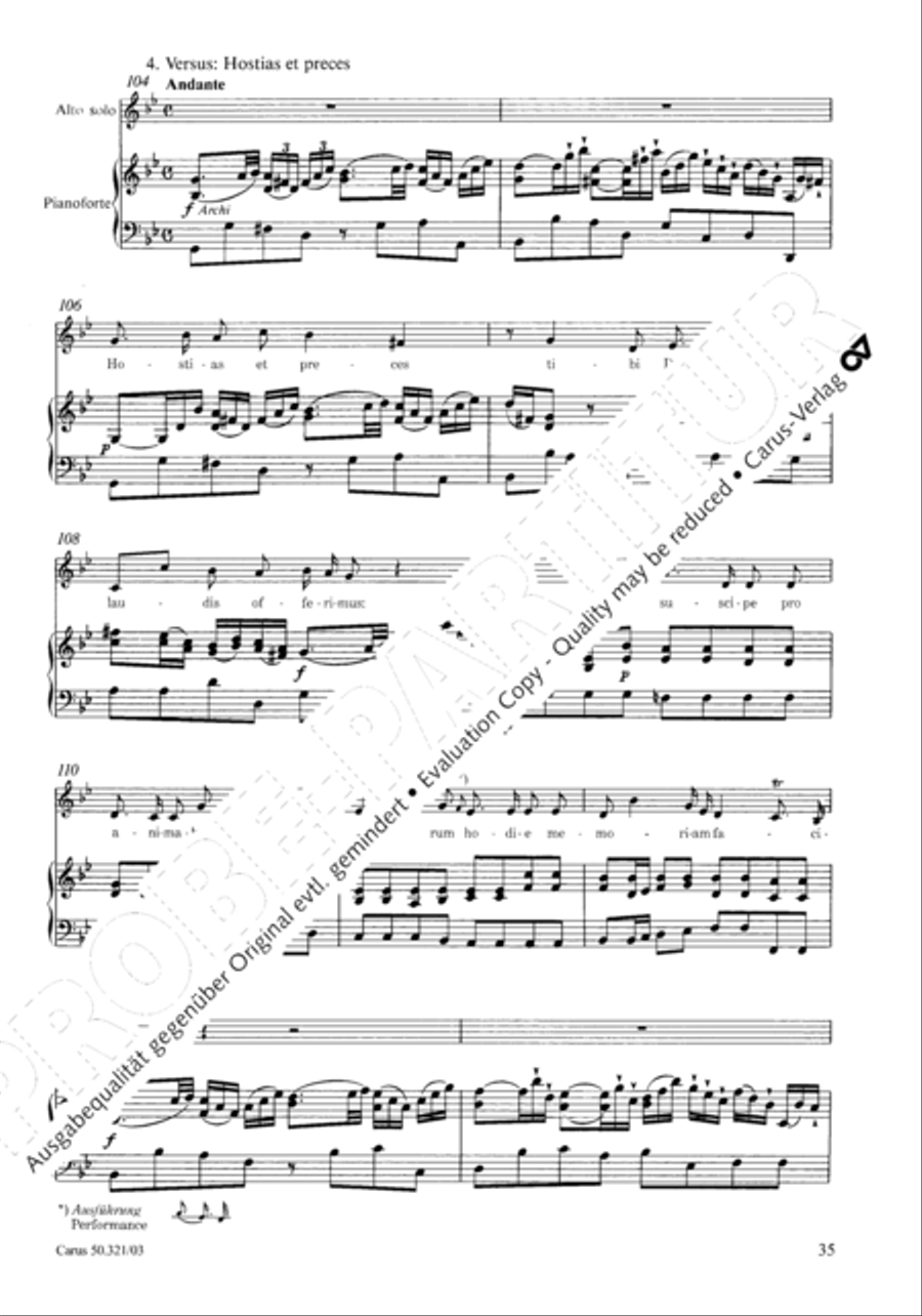 Requiem in C minor 4-Part scores gallery preview page 42