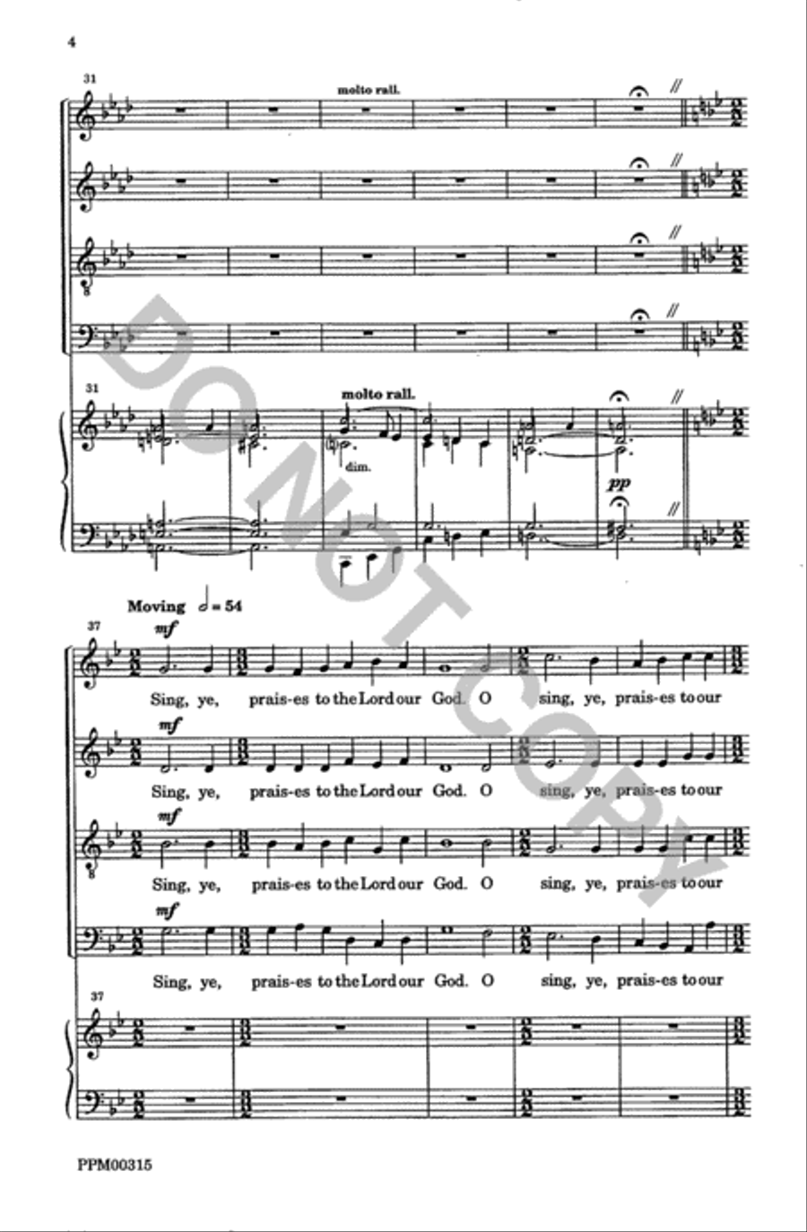 God Has Gone Up With a Shout SSATBB scores gallery preview page 5