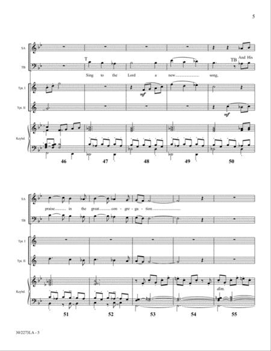 The High Praises of God - 2 Trumpets Score and Parts Choir scores gallery preview page 5