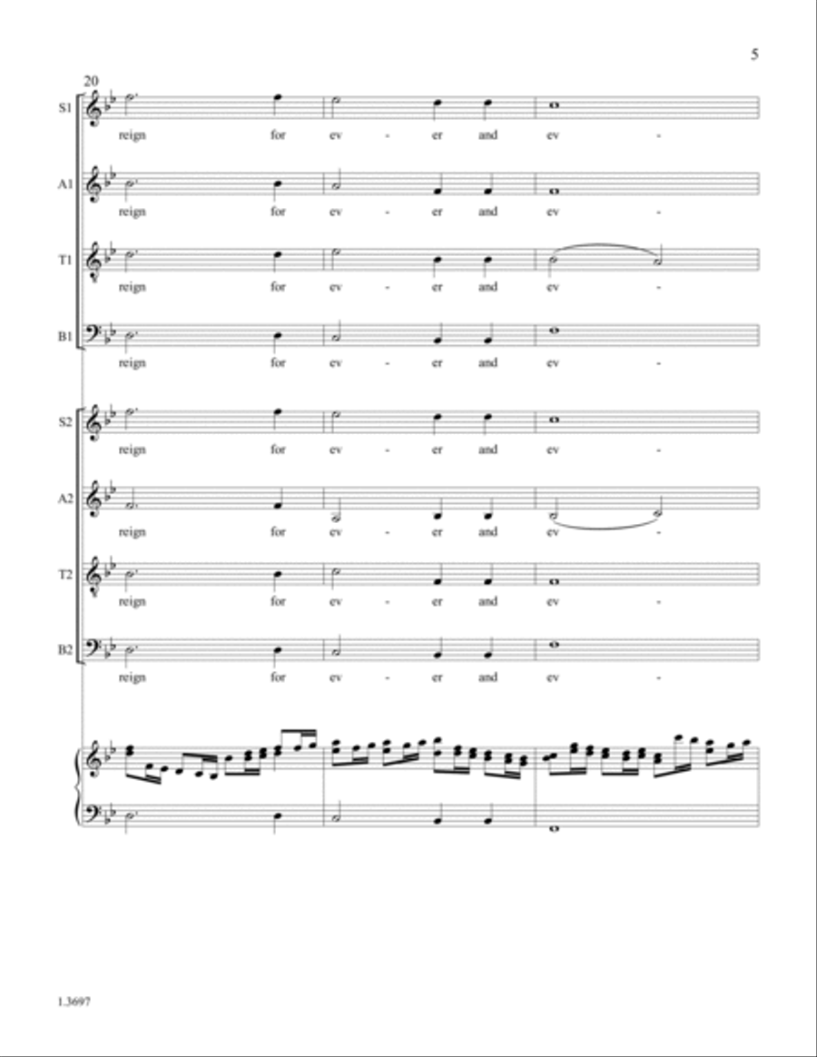 Sing Ye to the Lord 4-Part scores gallery preview page 5