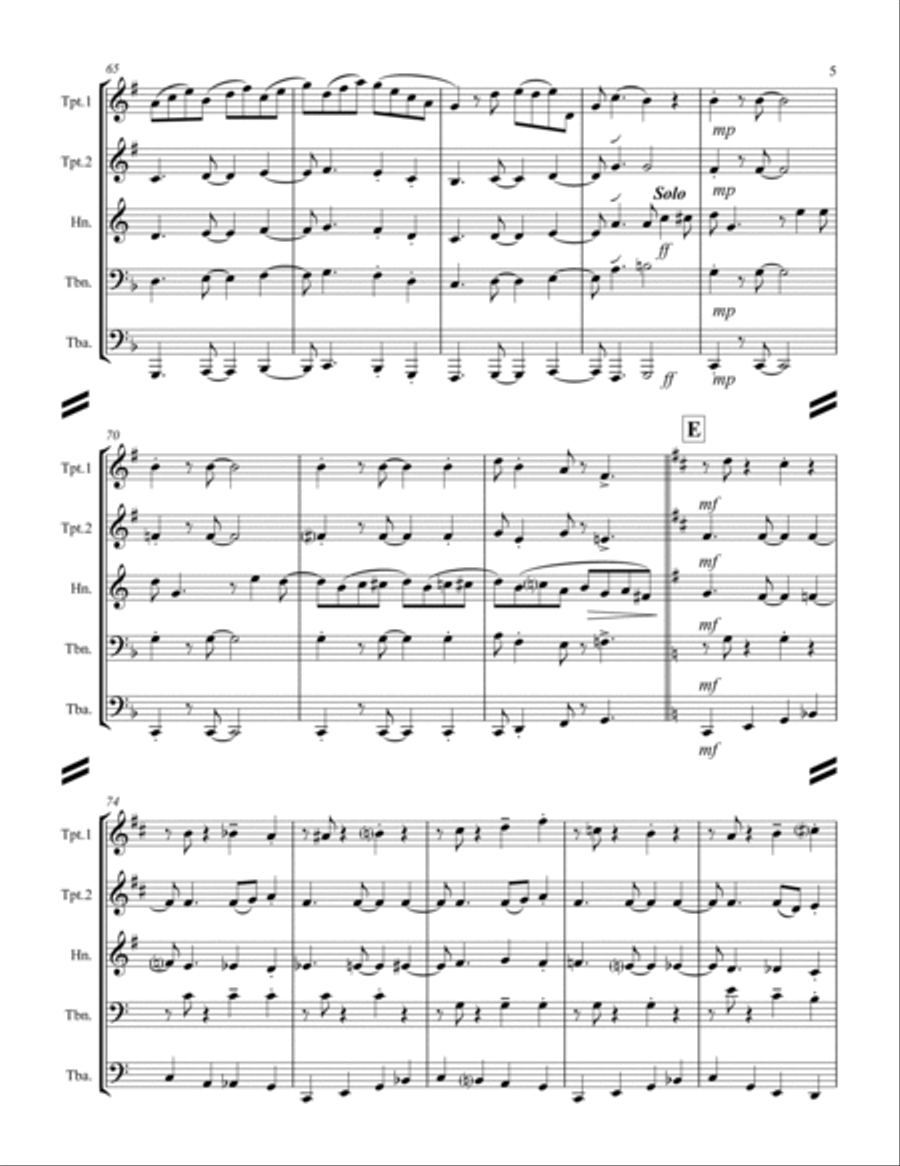 A String Of Pearls Brass Ensemble scores gallery preview page 6