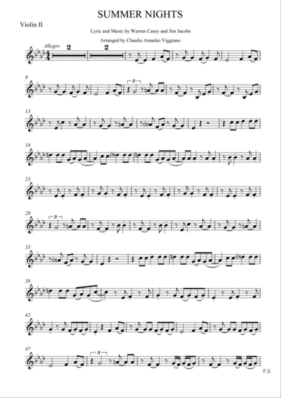 Summer Nights String Quartet scores gallery preview page 4