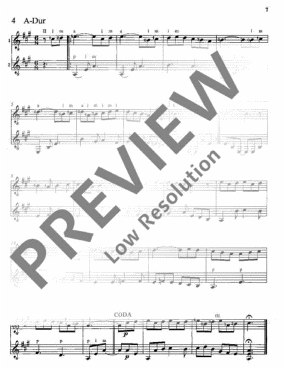Elf Stücke für den Anfang Guitar Ensemble scores gallery preview page 8
