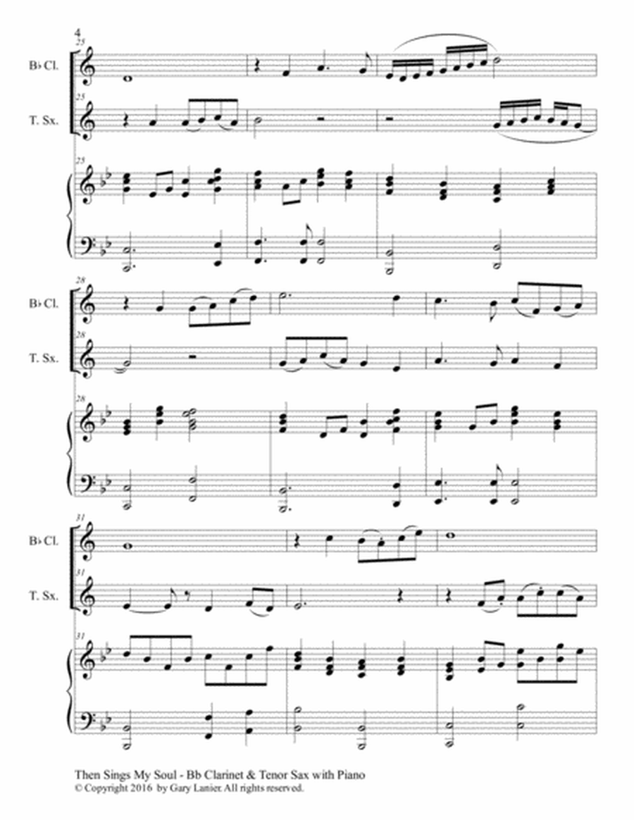 Trios for 3 GREAT HYMNS (Bb Clarinet & Tenor Sax with Piano and Parts) image number null