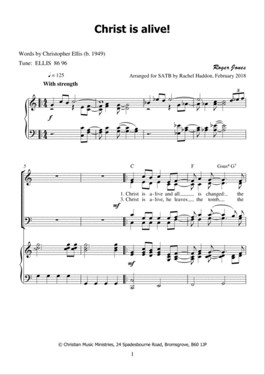 Christ is Alive! 4-Part scores gallery preview page 2